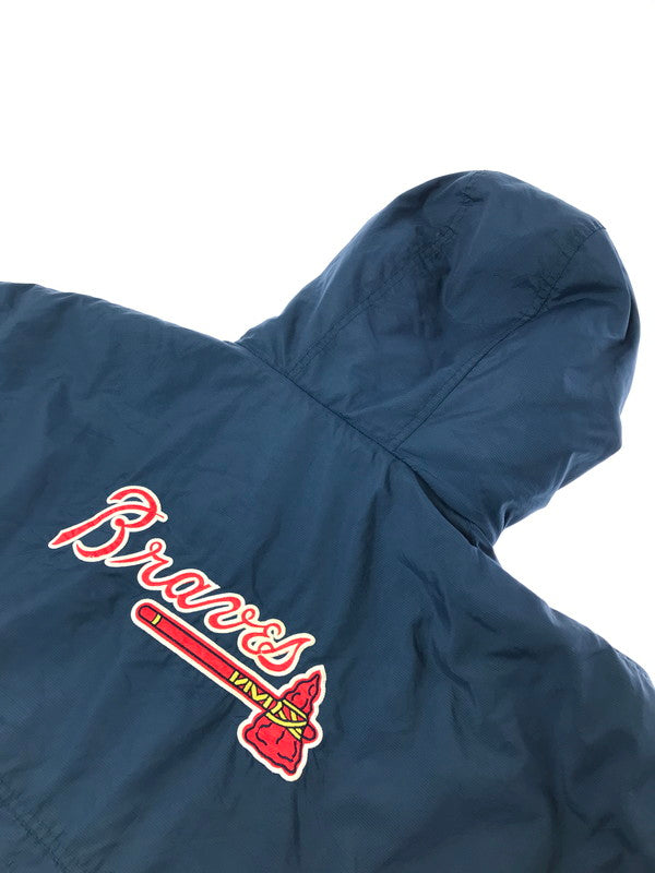 【現状渡し品】【メンズ】 GENUINE MERCHANDISE BY STARTER スターター ATLANTA BRAVES HALF ZIP HOODED BLOUSON JACKET 146-260814-rt-22-tagh サイズ：M カラー：ネイビー 万代Net店