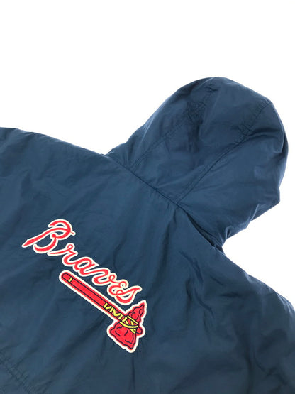 【現状渡し品】【メンズ】 GENUINE MERCHANDISE BY STARTER スターター ATLANTA BRAVES HALF ZIP HOODED BLOUSON JACKET 146-260814-rt-22-tagh サイズ：M カラー：ネイビー 万代Net店