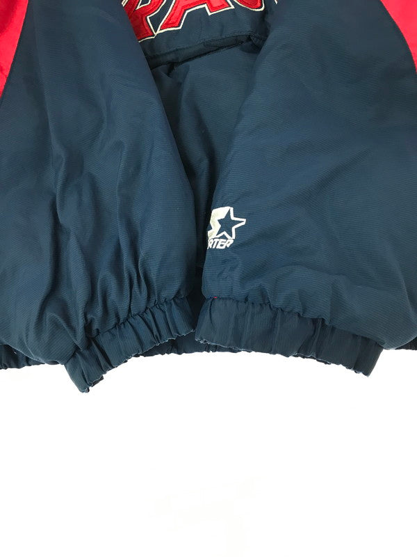 【現状渡し品】【メンズ】 GENUINE MERCHANDISE BY STARTER スターター ATLANTA BRAVES HALF ZIP HOODED BLOUSON JACKET 146-260814-rt-22-tagh サイズ：M カラー：ネイビー 万代Net店