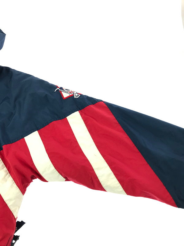 【現状渡し品】【メンズ】 GENUINE MERCHANDISE BY STARTER スターター ATLANTA BRAVES HALF ZIP HOODED BLOUSON JACKET 146-260814-rt-22-tagh サイズ：M カラー：ネイビー 万代Net店