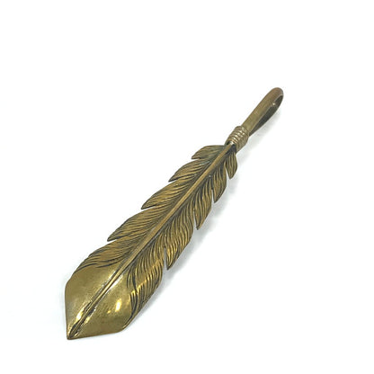 【中古品】【メンズ】 BIG HAND ビッグ ハンド FEATHER TOP ブラス加工 フェザー トップ アクセサリー 191-260818-rt-21-tag カラー：ゴールド 万代Net店