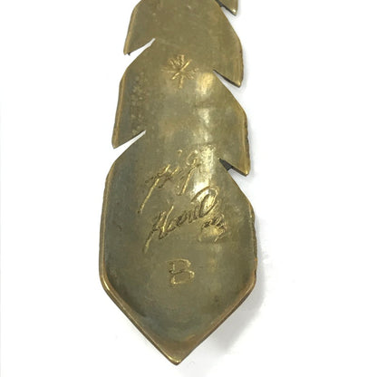 【中古品】【メンズ】 BIG HAND ビッグ ハンド FEATHER TOP ブラス加工 フェザー トップ アクセサリー 191-260818-rt-21-tag カラー：ゴールド 万代Net店