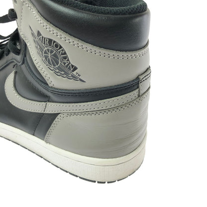 【中古品】【メンズ】 NIKE ナイキ AIR JORDAN 1 RETRO HIGH OG SHADOW(2018) 555088-013 エア ジョーダン 1 レトロ ハイ スニーカー 靴 160-260812-rt-02-tagh サイズ：27.5cm US9.5 カラー：BLACK/MEDIUM GREY-WHITE 万代Net店