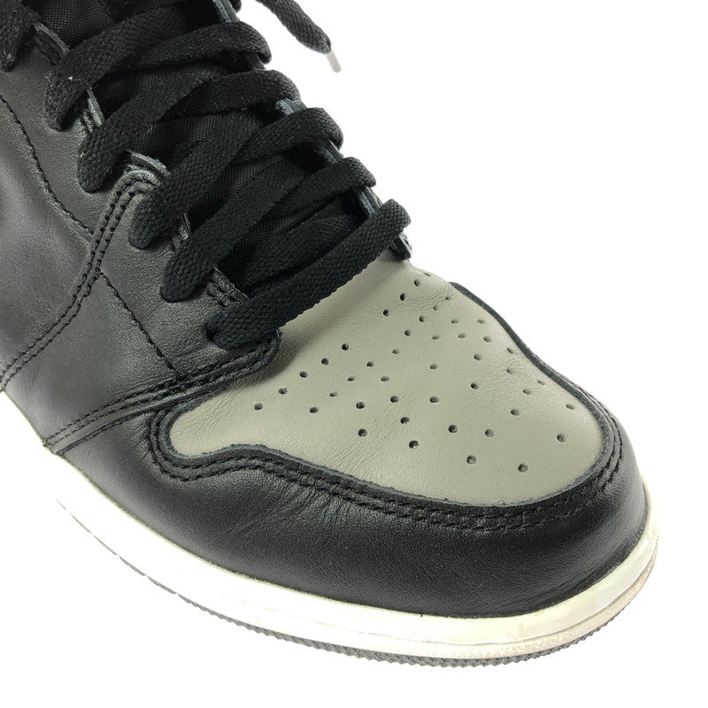【中古品】【メンズ】 NIKE ナイキ AIR JORDAN 1 RETRO HIGH OG SHADOW(2018) 555088-013 エア ジョーダン 1 レトロ ハイ スニーカー 靴 160-260812-rt-02-tagh サイズ：27.5cm US9.5 カラー：BLACK/MEDIUM GREY-WHITE 万代Net店