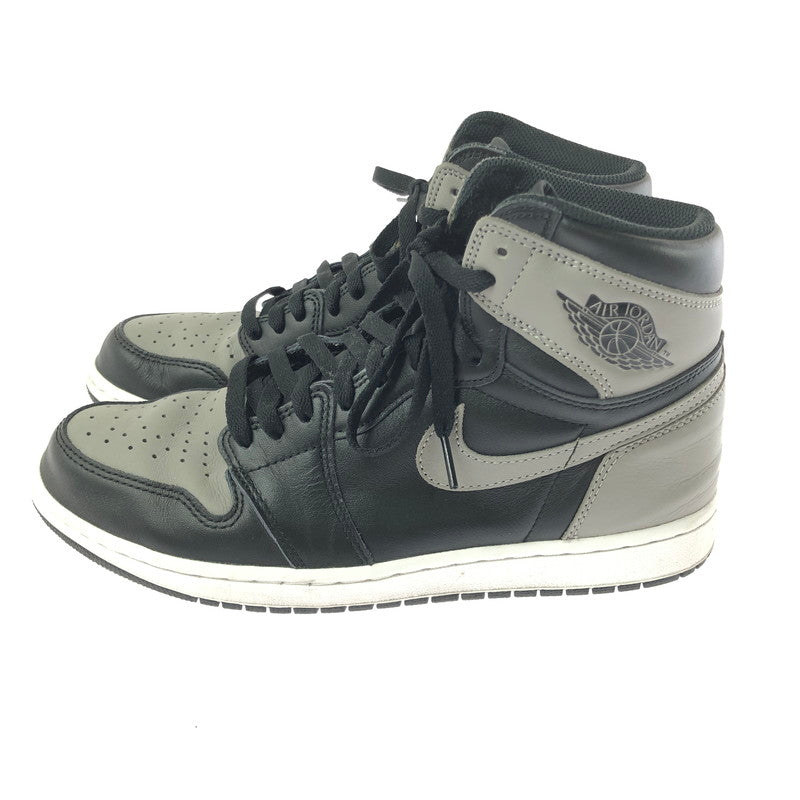【中古品】【メンズ】 NIKE ナイキ AIR JORDAN 1 RETRO HIGH OG SHADOW(2018) 555088-013 エア ジョーダン 1 レトロ ハイ スニーカー 靴 160-260812-rt-02-tagh サイズ：27.5cm US9.5 カラー：BLACK/MEDIUM GREY-WHITE 万代Net店