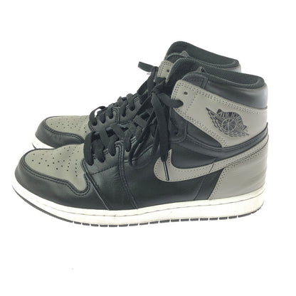 【中古品】【メンズ】 NIKE ナイキ AIR JORDAN 1 RETRO HIGH OG SHADOW(2018) 555088-013 エア ジョーダン 1 レトロ ハイ スニーカー 靴 160-260812-rt-02-tagh サイズ：27.5cm US9.5 カラー：BLACK/MEDIUM GREY-WHITE 万代Net店