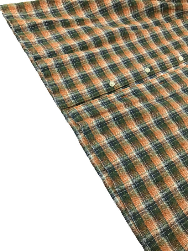 【中古品】【メンズ】 SUPREME シュプリーム 22SS PLAID S/S SHIRT ORANGE チェック柄 ショートスリーブ シャツ 半袖シャツ 開襟シャツ トップス 149-260829-rt-55-tagh サイズ：L カラー：オレンジ 万代Net店