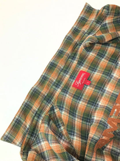 【中古品】【メンズ】 SUPREME シュプリーム 22SS PLAID S/S SHIRT ORANGE チェック柄 ショートスリーブ シャツ 半袖シャツ 開襟シャツ トップス 149-260829-rt-55-tagh サイズ：L カラー：オレンジ 万代Net店
