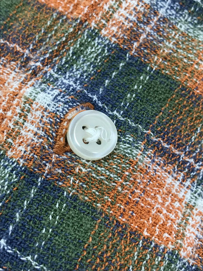 【中古品】【メンズ】 SUPREME シュプリーム 22SS PLAID S/S SHIRT ORANGE チェック柄 ショートスリーブ シャツ 半袖シャツ 開襟シャツ トップス 149-260829-rt-55-tagh サイズ：L カラー：オレンジ 万代Net店
