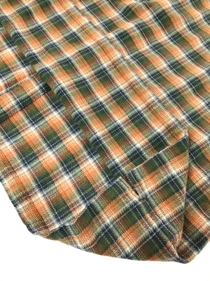【中古品】【メンズ】 SUPREME シュプリーム 22SS PLAID S/S SHIRT ORANGE チェック柄 ショートスリーブ シャツ 半袖シャツ 開襟シャツ トップス 149-260829-rt-55-tagh サイズ：L カラー：オレンジ 万代Net店