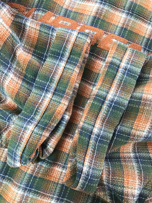 【中古品】【メンズ】 SUPREME シュプリーム 22SS PLAID S/S SHIRT ORANGE チェック柄 ショートスリーブ シャツ 半袖シャツ 開襟シャツ トップス 149-260829-rt-55-tagh サイズ：L カラー：オレンジ 万代Net店