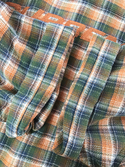 【中古品】【メンズ】 SUPREME シュプリーム 22SS PLAID S/S SHIRT ORANGE チェック柄 ショートスリーブ シャツ 半袖シャツ 開襟シャツ トップス 149-260829-rt-55-tagh サイズ：L カラー：オレンジ 万代Net店