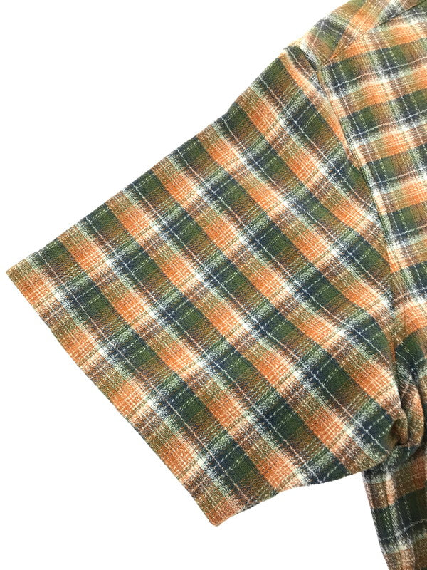 【中古品】【メンズ】 SUPREME シュプリーム 22SS PLAID S/S SHIRT ORANGE チェック柄 ショートスリーブ シャツ 半袖シャツ 開襟シャツ トップス 149-260829-rt-55-tagh サイズ：L カラー：オレンジ 万代Net店