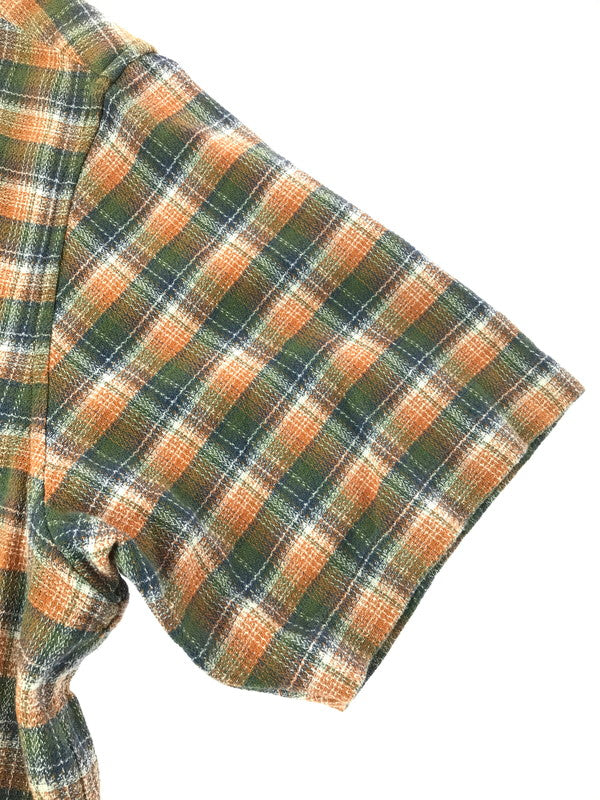 【中古品】【メンズ】 SUPREME シュプリーム 22SS PLAID S/S SHIRT ORANGE チェック柄 ショートスリーブ シャツ 半袖シャツ 開襟シャツ トップス 149-260829-rt-55-tagh サイズ：L カラー：オレンジ 万代Net店