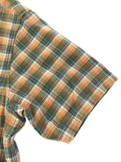 【中古品】【メンズ】 SUPREME シュプリーム 22SS PLAID S/S SHIRT ORANGE チェック柄 ショートスリーブ シャツ 半袖シャツ 開襟シャツ トップス 149-260829-rt-55-tagh サイズ：L カラー：オレンジ 万代Net店