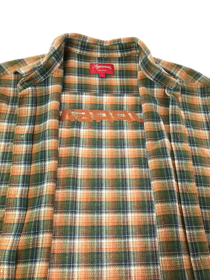 【中古品】【メンズ】 SUPREME シュプリーム 22SS PLAID S/S SHIRT ORANGE チェック柄 ショートスリーブ シャツ 半袖シャツ 開襟シャツ トップス 149-260829-rt-55-tagh サイズ：L カラー：オレンジ 万代Net店
