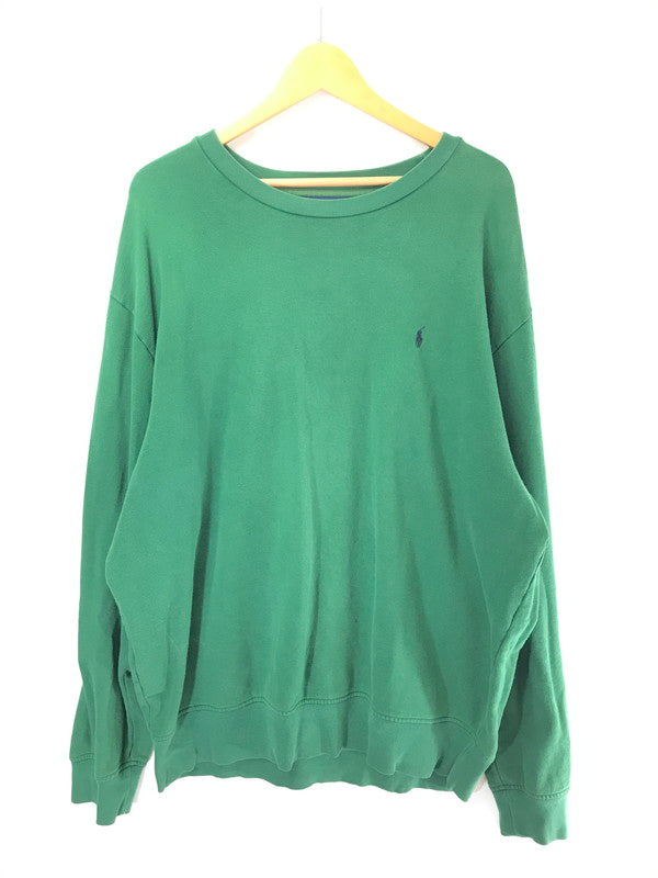 【中古品】【メンズ】 POLO GOLF ポロ ゴルフ CREW NECK SWEATSHIRT GREEN クルーネック スウェットシャツ トレーナー トップス 146-260813-rt-16-tagh サイズ：XL カラー：グリーン 万代Net店