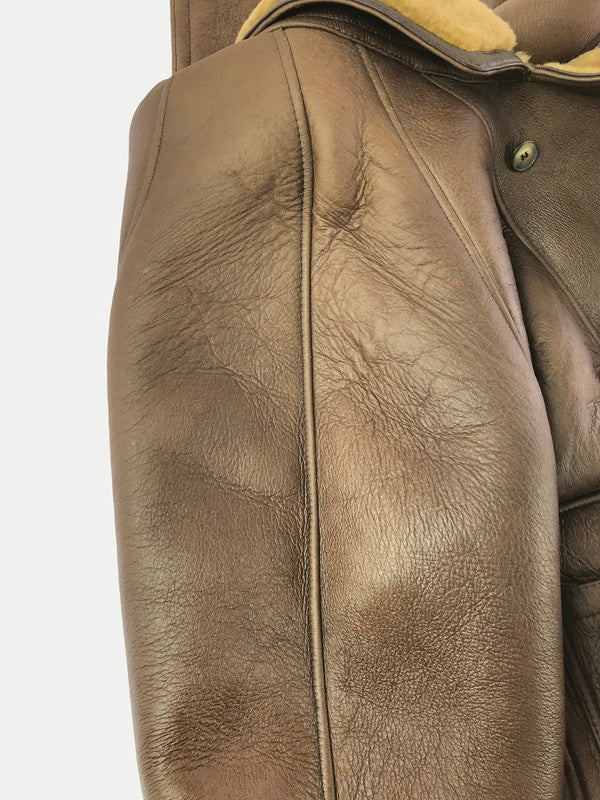 【中古品】【メンズ】 TEODEM テオデム BOA MOUTON JACKET BROWN ボア ムートン ジャケット アウター 146-260814-rt-26-tagh サイズ：L カラー：ブラン 万代Net店