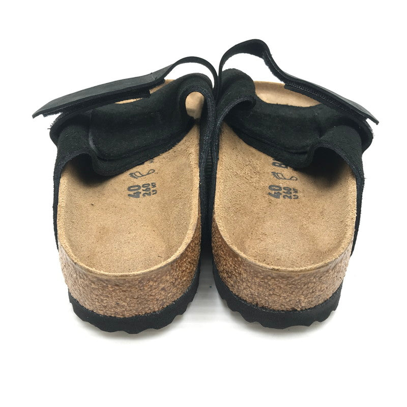 【中古品】【メンズ】 BIRKENSTOCK ビルケンシュトック KYOTO SUEDE SANDAL BLACK キョウト スエード サンダル 靴 164-260815-rt-30-tagh サイズ：26ｃｍ 40 カラー：ブラック 万代Net店