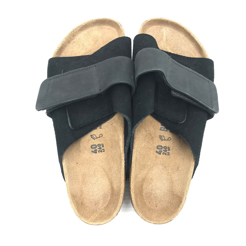 【中古品】【メンズ】 BIRKENSTOCK ビルケンシュトック KYOTO SUEDE SANDAL BLACK キョウト スエード サンダル 靴 164-260815-rt-30-tagh サイズ：26ｃｍ 40 カラー：ブラック 万代Net店