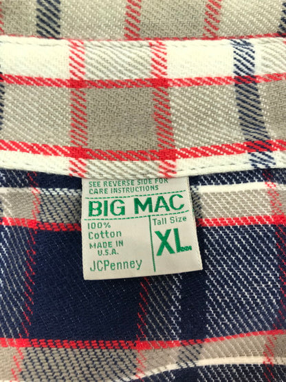 【中古品】【メンズ】 BIG MAC JC PENNY ビック マック ジェーシー ペニー 70's HEAVY FLANNEL SHIRT 70年代 ヘビー フランネル シャツ トップス 146-260814-rt-05-tagh サイズ：XL カラー：マルチカラー 万代Net店
