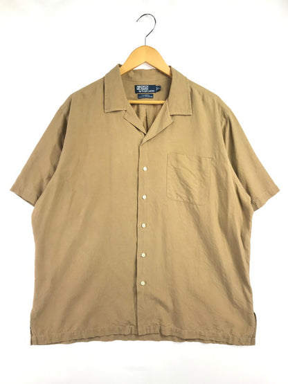 【中古品】【メンズ】 POLO BY RALPH LAUREN ポロバイラルフローレン 90's CALDWELL SILK&COTTON OPEN COLLAR S/S SHIRT 半袖シャツ 開襟シャツ 146-260814-rt-02-tagh サイズ：XL カラー：ベージュ 万代Net店