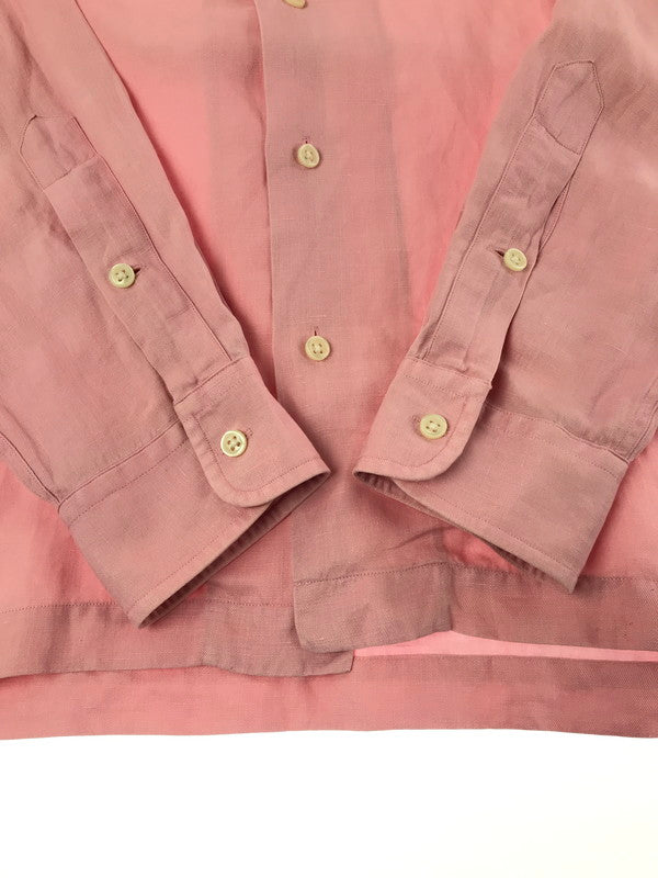【中古品】【メンズ】 POLO BY RALPH LAUREN ポロバイラルフローレン CALDWELL SILK&LINEN OPEN COLLAR L/S SHIRT ロングスリーブ シャツ トップス 146-260814-rt-04-tagh サイズ：S カラー：ピンク 万代Net店