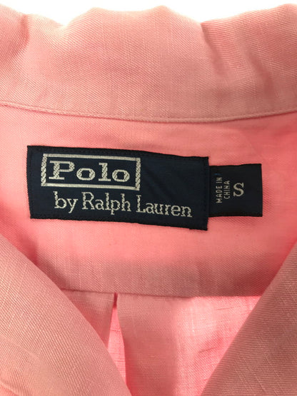 【中古品】【メンズ】 POLO BY RALPH LAUREN ポロバイラルフローレン CALDWELL SILK&LINEN OPEN COLLAR L/S SHIRT ロングスリーブ シャツ トップス 146-260814-rt-04-tagh サイズ：S カラー：ピンク 万代Net店