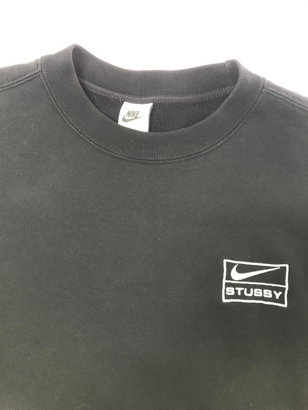 【中古品】【メンズ】 STUSSY ステューシー × NIKE ナイキ WASHED CREW SWEAT クルーネック スウェット トレーナー 142-260814-rt-06-tagh サイズ：XL カラー：ブラック 万代Net店