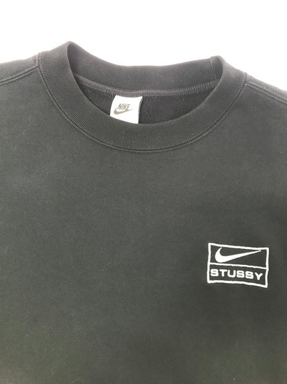 【中古品】【メンズ】 STUSSY ステューシー × NIKE ナイキ WASHED CREW SWEAT クルーネック スウェット トレーナー 142-260814-rt-06-tagh サイズ：XL カラー：ブラック 万代Net店