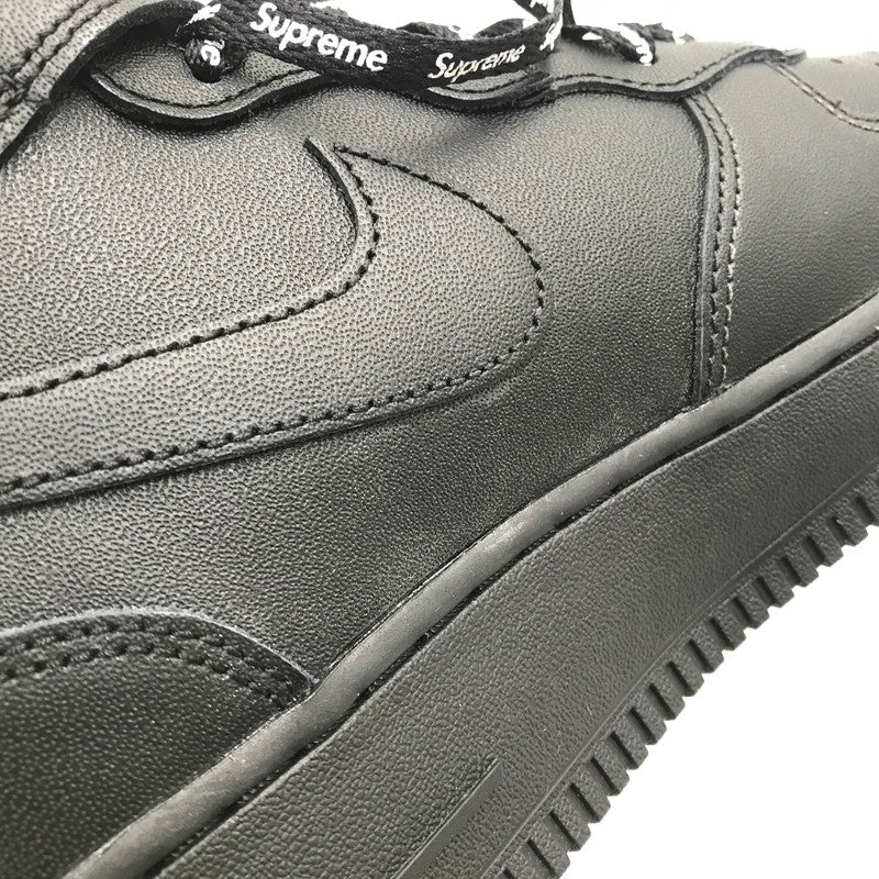 【中古品】【メンズ】 NIKE ナイキ × SUPREME シュプリーム AIR FORCE 1 MID BLACK FZ8784-001 エア フォース 1 ミッド スニーカー 靴 160-260816-rt-01-tagh サイズ：27cm US9 カラー：ブラック 万代Net店