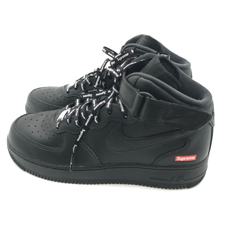 【中古品】【メンズ】 NIKE ナイキ × SUPREME シュプリーム AIR FORCE 1 MID BLACK FZ8784-001 エア フォース 1 ミッド スニーカー 靴 160-260816-rt-01-tagh サイズ：27cm US9 カラー：ブラック 万代Net店