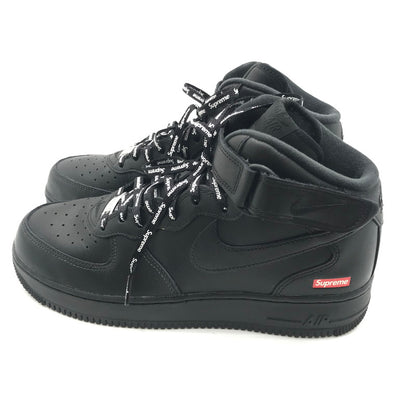 【中古品】【メンズ】 NIKE ナイキ × SUPREME シュプリーム AIR FORCE 1 MID BLACK FZ8784-001 エア フォース 1 ミッド スニーカー 靴 160-260816-rt-01-tagh サイズ：27cm US9 カラー：ブラック 万代Net店
