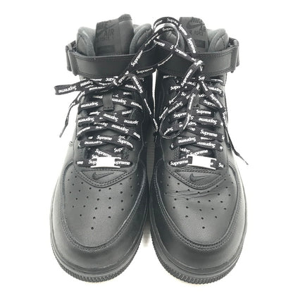 【中古品】【メンズ】 NIKE ナイキ × SUPREME シュプリーム AIR FORCE 1 MID BLACK FZ8784-001 エア フォース 1 ミッド スニーカー 靴 160-260816-rt-01-tagh サイズ：27cm US9 カラー：ブラック 万代Net店