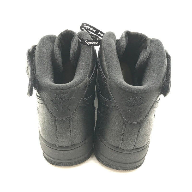 【中古品】【メンズ】 NIKE ナイキ × SUPREME シュプリーム AIR FORCE 1 MID BLACK FZ8784-001 エア フォース 1 ミッド スニーカー 靴 160-260816-rt-01-tagh サイズ：27cm US9 カラー：ブラック 万代Net店