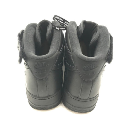 【中古品】【メンズ】 NIKE ナイキ × SUPREME シュプリーム AIR FORCE 1 MID BLACK FZ8784-001 エア フォース 1 ミッド スニーカー 靴 160-260816-rt-01-tagh サイズ：27cm US9 カラー：ブラック 万代Net店