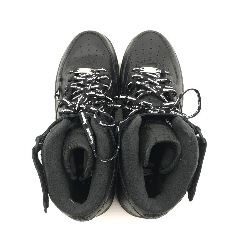 【中古品】【メンズ】 NIKE ナイキ × SUPREME シュプリーム AIR FORCE 1 MID BLACK FZ8784-001 エア フォース 1 ミッド スニーカー 靴 160-260816-rt-01-tagh サイズ：27cm US9 カラー：ブラック 万代Net店
