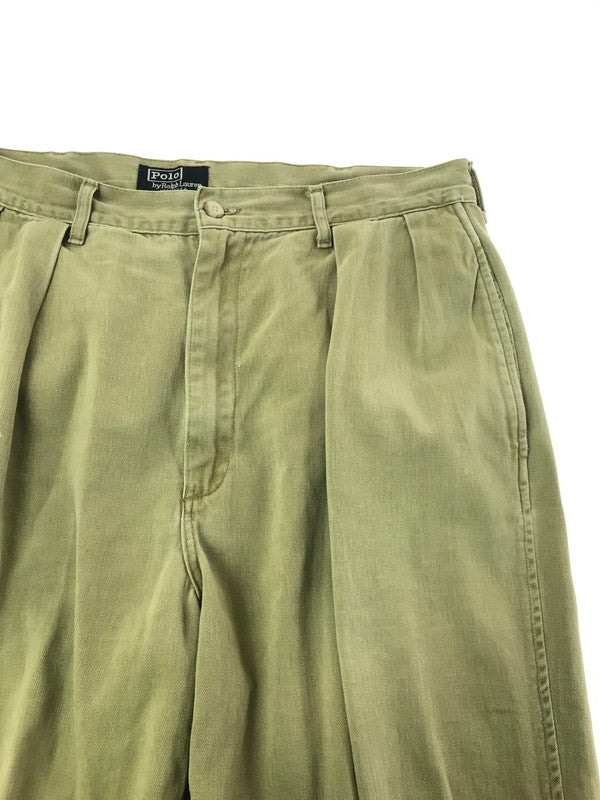 【中古品】【メンズ】 POLO BY RALPH LAUREN ポロバイラルフローレン ～90's CHINO TROUSERS チノ トラウザー ボトムス 157-260814-rt-09-tagh サイズ：34/34 カラー：ベージュ 万代Net店