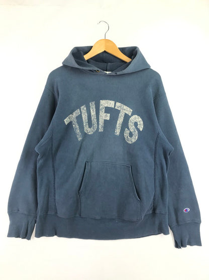 【現状渡し品】【メンズ】 CHAMPION チャンピオン 80's TUFTS REVERSE WEAVE HOODED SWEATSHIRT 80年代 リバース ウィーブ スウェット トレーナー トップス 146-260814-rt-11-tagh サイズ：L カラー：ブルー 万代Net店