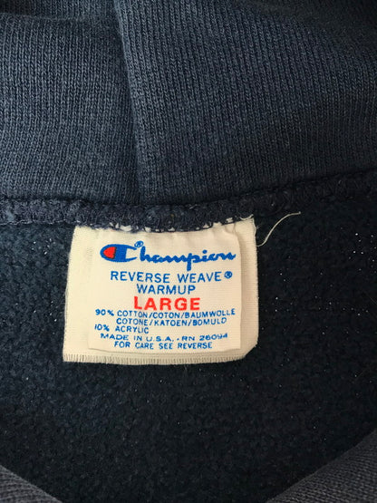 【現状渡し品】【メンズ】 CHAMPION チャンピオン 80's TUFTS REVERSE WEAVE HOODED SWEATSHIRT 80年代 リバース ウィーブ スウェット トレーナー トップス 146-260814-rt-11-tagh サイズ：L カラー：ブルー 万代Net店