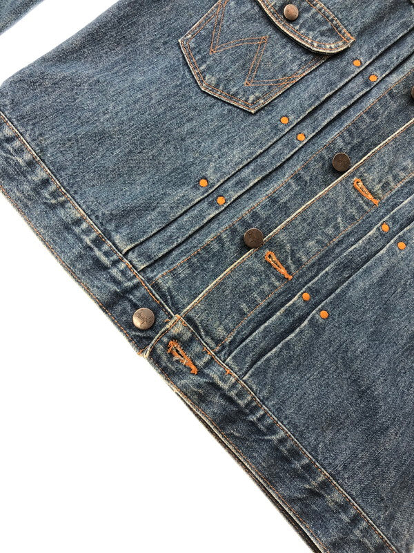 【中古品】【メンズ】 WRANGLER ラングラー DENIM JACKET M4757 90S 11MJ復刻 デニム ジャケット ジージャン ライトアウター 146-260815-rt-14-tagh サイズ：LARGE カラー：インディゴ 万代Net店