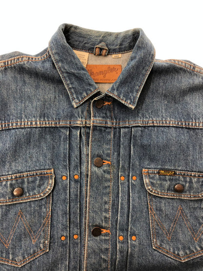 【中古品】【メンズ】 WRANGLER ラングラー DENIM JACKET M4757 90S 11MJ復刻 デニム ジャケット ジージャン ライトアウター 146-260815-rt-14-tagh サイズ：LARGE カラー：インディゴ 万代Net店