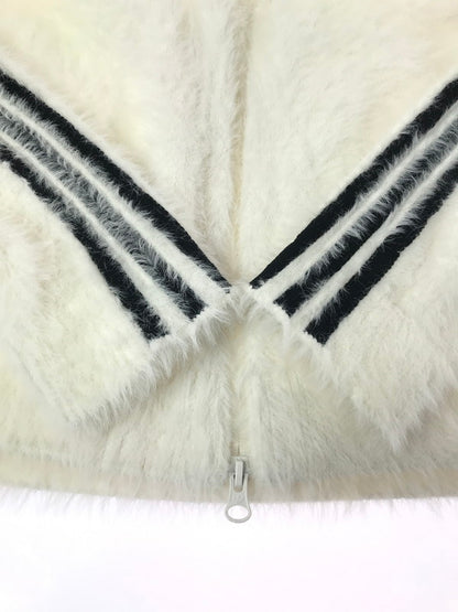 【中古美品】【メンズ】 ADIDAS アディダス FAUX MOHAIR CLASSIC TRACKTOP KR5152 フェイクモヘア クラシック トラックトップ ライトアウター 148-260814-rt-16-tagh サイズ：2XL カラー：ホワイト 万代Net店