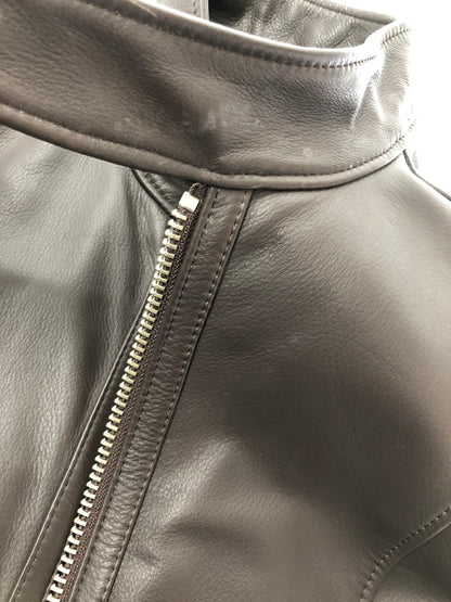 【現状渡し品】【メンズ】 RED MOON レッド ムーン COW LEATHER SINGLE RIDERS JACKET カウ レザー シングル ライダース ジャケット アウター 145-260815-rt-17-tagh サイズ：40 カラー：ブラウン 万代Net店