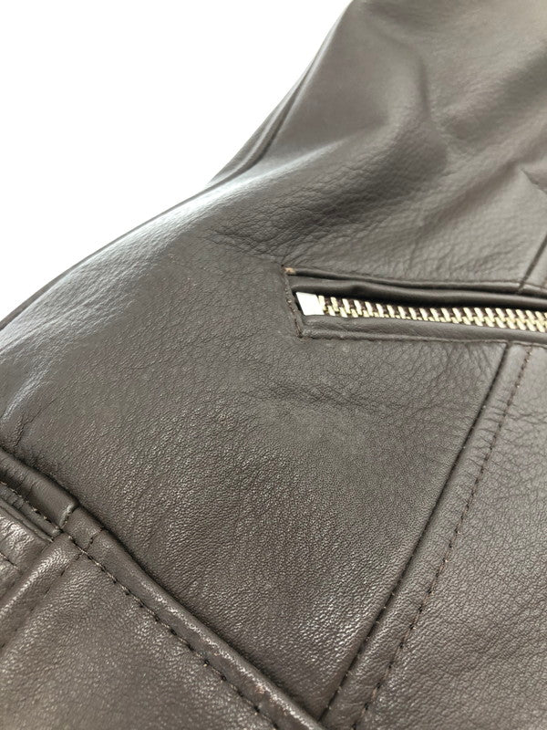【現状渡し品】【メンズ】 RED MOON レッド ムーン COW LEATHER SINGLE RIDERS JACKET カウ レザー シングル ライダース ジャケット アウター 145-260815-rt-17-tagh サイズ：40 カラー：ブラウン 万代Net店