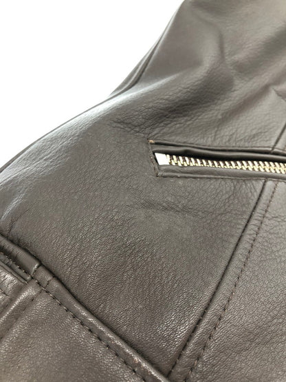 【現状渡し品】【メンズ】 RED MOON レッド ムーン COW LEATHER SINGLE RIDERS JACKET カウ レザー シングル ライダース ジャケット アウター 145-260815-rt-17-tagh サイズ：40 カラー：ブラウン 万代Net店