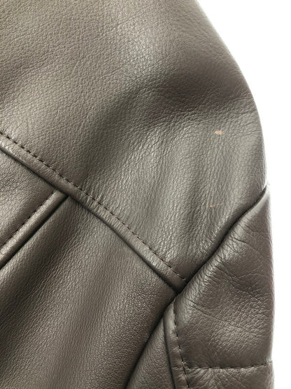 【現状渡し品】【メンズ】 RED MOON レッド ムーン COW LEATHER SINGLE RIDERS JACKET カウ レザー シングル ライダース ジャケット アウター 145-260815-rt-17-tagh サイズ：40 カラー：ブラウン 万代Net店