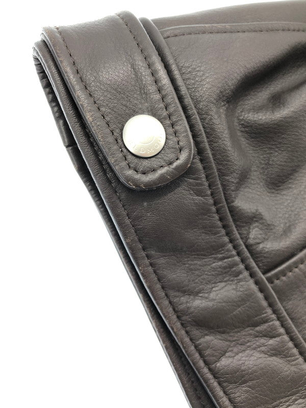 【現状渡し品】【メンズ】 RED MOON レッド ムーン COW LEATHER SINGLE RIDERS JACKET カウ レザー シングル ライダース ジャケット アウター 145-260815-rt-17-tagh サイズ：40 カラー：ブラウン 万代Net店