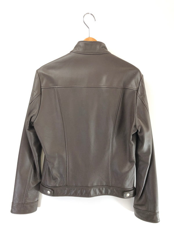 【現状渡し品】【メンズ】 RED MOON レッド ムーン COW LEATHER SINGLE RIDERS JACKET カウ レザー シングル ライダース ジャケット アウター 145-260815-rt-17-tagh サイズ：40 カラー：ブラウン 万代Net店