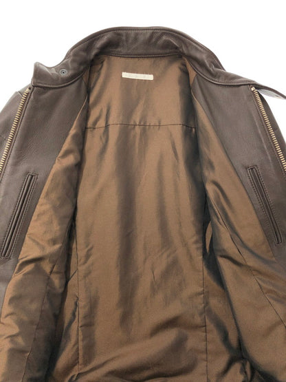 【現状渡し品】【メンズ】 RED MOON レッド ムーン COW LEATHER SINGLE RIDERS JACKET カウ レザー シングル ライダース ジャケット アウター 145-260815-rt-17-tagh サイズ：40 カラー：ブラウン 万代Net店
